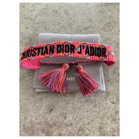 bracelet christian dior tissu rose|christian dior studded friendship bracelet.